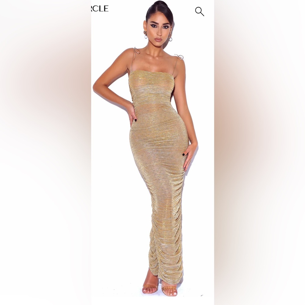 Miss Circle Gold Dress